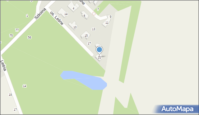 Gołuski, Osiedle Leśne, 21, mapa Gołuski