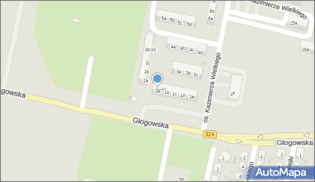 Góra, Osiedle Kazimierza Wielkiego, 1a, mapa Góra