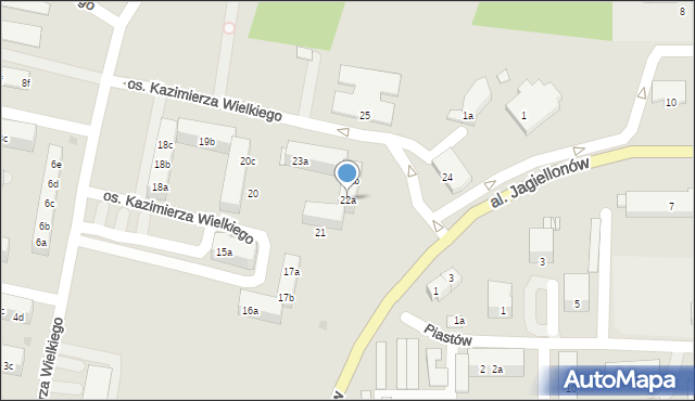 Góra, Osiedle Kazimierza Wielkiego, 22a, mapa Góra