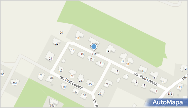 Gościszewo, Osiedle Pod Lasem, 11a, mapa Gościszewo