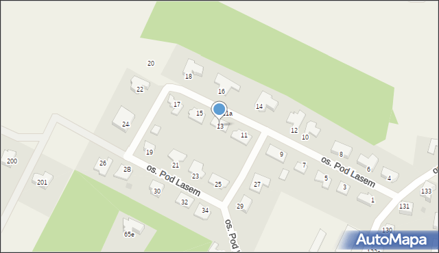 Gościszewo, Osiedle Pod Lasem, 13, mapa Gościszewo