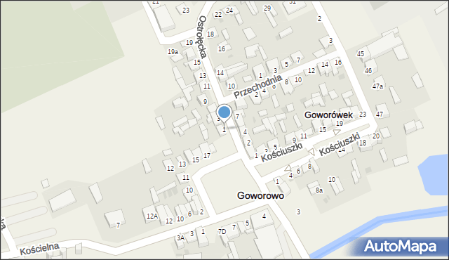 Goworowo, Ostrołęcka, 1, mapa Goworowo