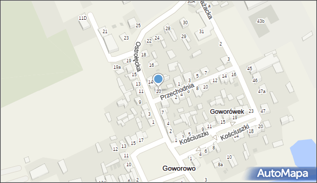 Goworowo, Ostrołęcka, 10, mapa Goworowo