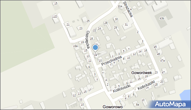Goworowo, Ostrołęcka, 14, mapa Goworowo