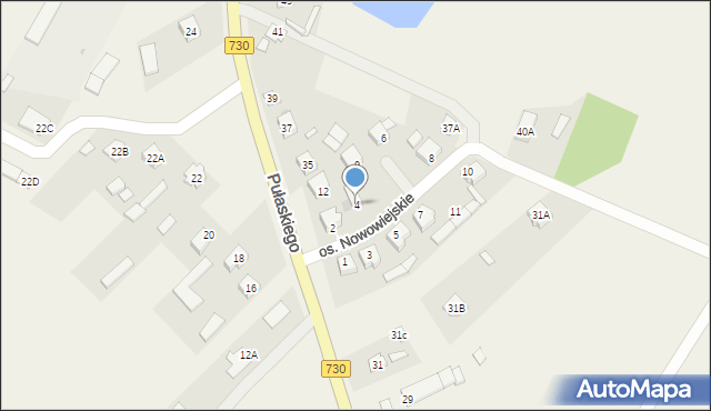 Grabów nad Pilicą, Osiedle Nowowiejskie, 4, mapa Grabów nad Pilicą