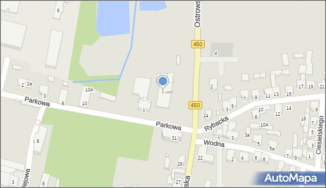 Grabów nad Prosną, Ostrowska, 1, mapa Grabów nad Prosną