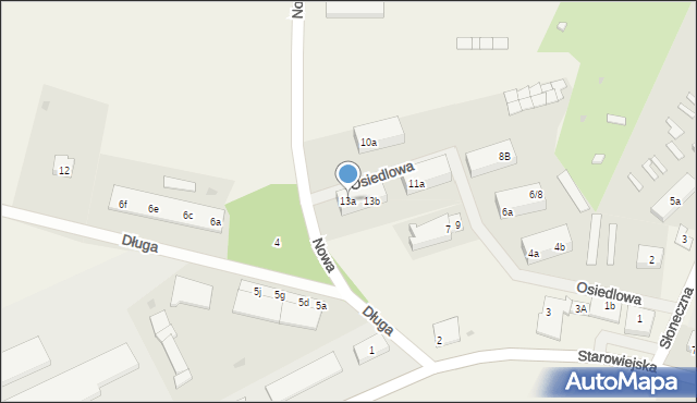 Grabowo Kościerskie, Osiedlowa, 13a, mapa Grabowo Kościerskie