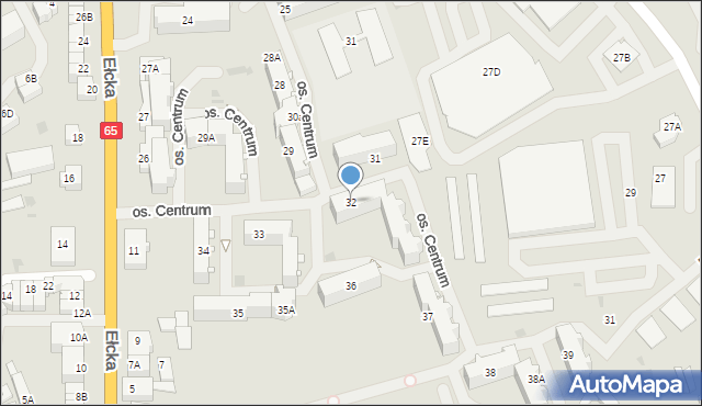 Grajewo, Osiedle Centrum, 32, mapa Grajewo