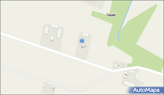 Gromadzice, Osiedle Zagaje, 24, mapa Gromadzice