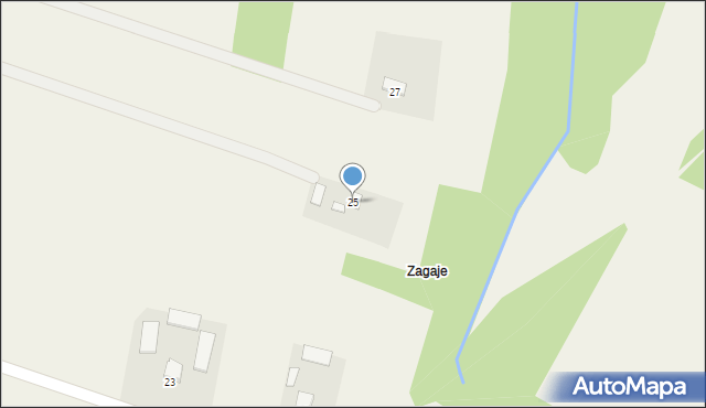 Gromadzice, Osiedle Zagaje, 25, mapa Gromadzice