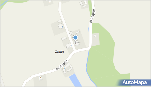 Gromadzice, Osiedle Zagaje, 3, mapa Gromadzice