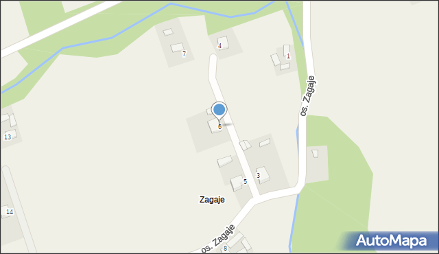 Gromadzice, Osiedle Zagaje, 6, mapa Gromadzice