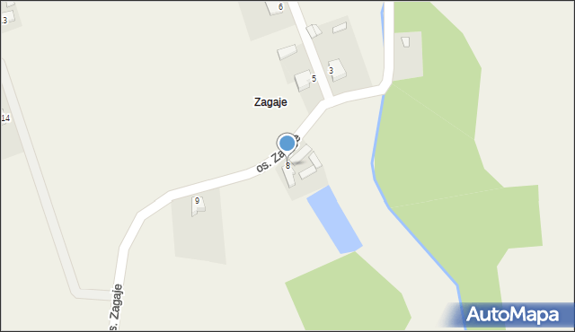 Gromadzice, Osiedle Zagaje, 8, mapa Gromadzice