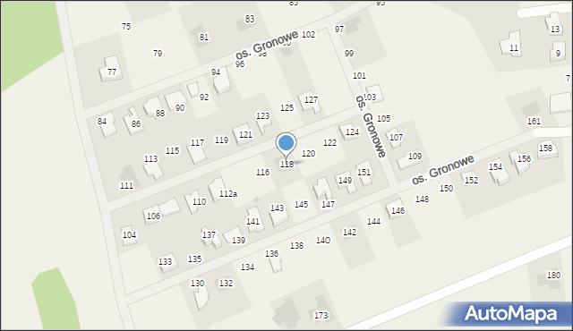 Gronówko, Osiedle Gronowe, 118, mapa Gronówko