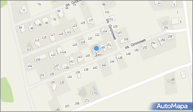 Gronówko, Osiedle Gronowe, 147, mapa Gronówko