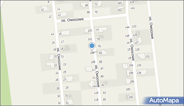 Gronówko, Osiedle Owocowe, 106, mapa Gronówko