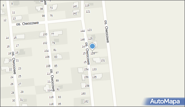 Gronówko, Osiedle Owocowe, 129, mapa Gronówko