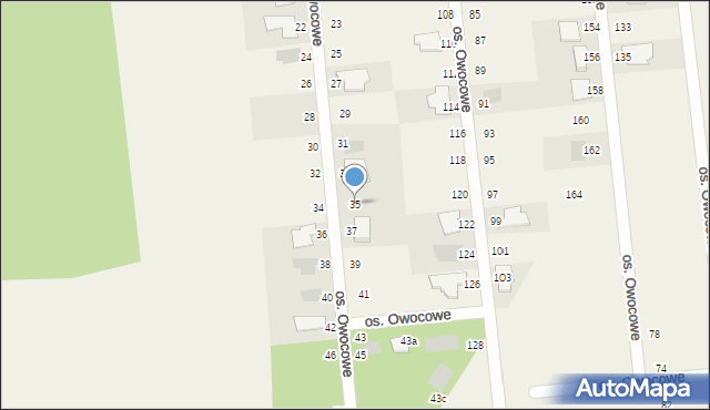 Gronówko, Osiedle Owocowe, 35, mapa Gronówko