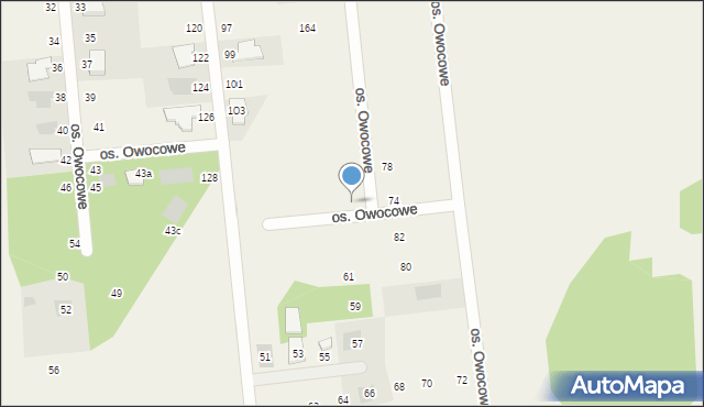 Gronówko, Osiedle Owocowe, 55, mapa Gronówko