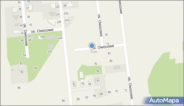 Gronówko, Osiedle Owocowe, 62, mapa Gronówko