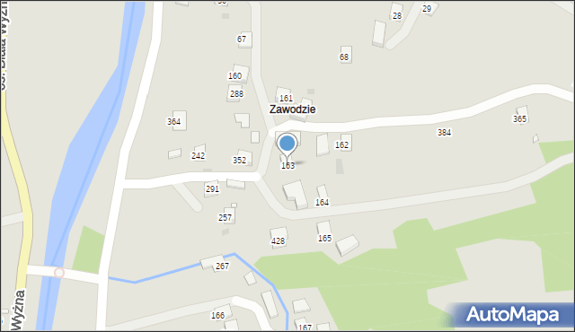 Grybów, Osiedle Biała Wyżna, 163, mapa Grybów