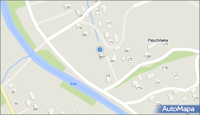 Grybów, Osiedle Biała Wyżna, 260, mapa Grybów