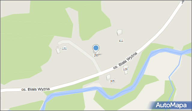 Grybów, Osiedle Biała Wyżna, 293, mapa Grybów