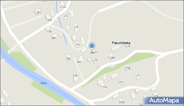 Grybów, Osiedle Biała Wyżna, 356, mapa Grybów