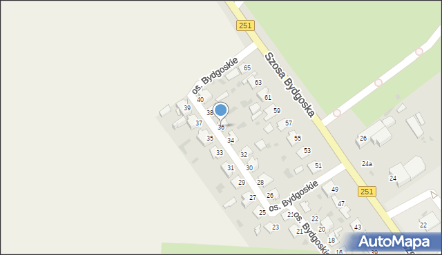 Inowrocław, Osiedle Bydgoskie, 36, mapa Inowrocławia