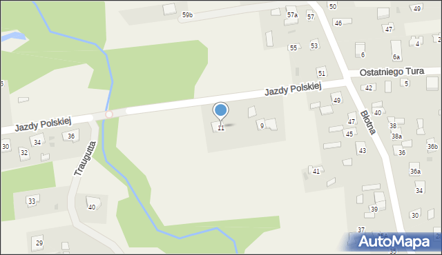 Jaktorów, Ostatniego Tura, 11, mapa Jaktorów