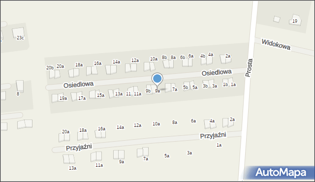 Janczewo, Osiedlowa, 9a, mapa Janczewo