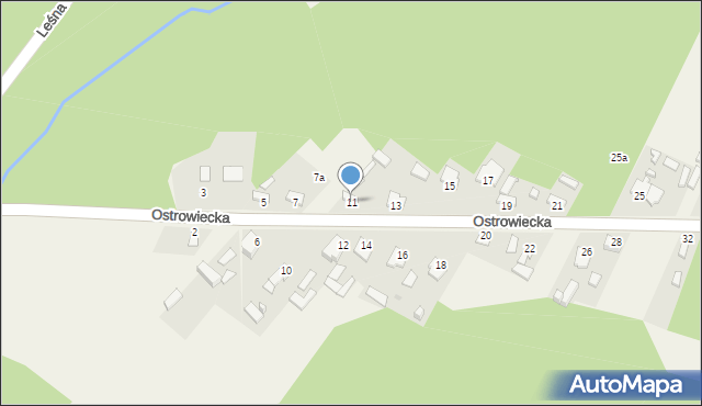 Janik, Ostrowiecka, 11, mapa Janik