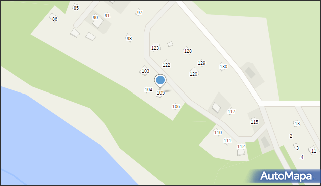 Jankowo Dolne, Osiedle Wczasowe, 105, mapa Jankowo Dolne