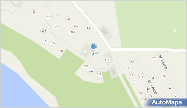 Jankowo Dolne, Osiedle Wczasowe, 117, mapa Jankowo Dolne