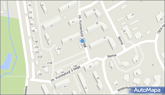 Jarocin, Osiedle Konstytucji 3 Maja, 13C, mapa Jarocin