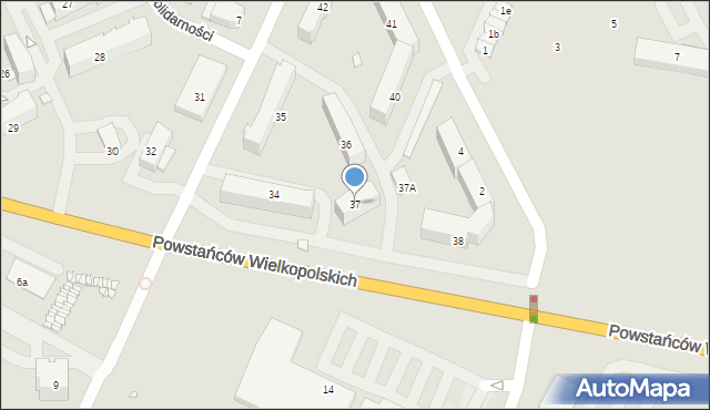 Jarocin, Osiedle Konstytucji 3 Maja, 37, mapa Jarocin