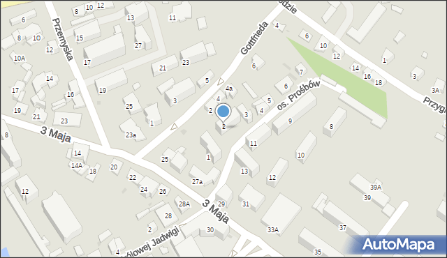 Jarosław, Osiedle Braci Prośbów, 2, mapa Jarosławia