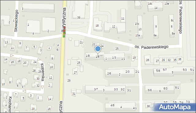 Jawiszowice, Osiedle Paderewskiego Ignacego Jana, 1/6, mapa Jawiszowice