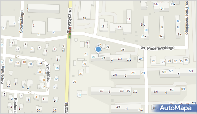 Jawiszowice, Osiedle Paderewskiego Ignacego Jana, 1/7, mapa Jawiszowice