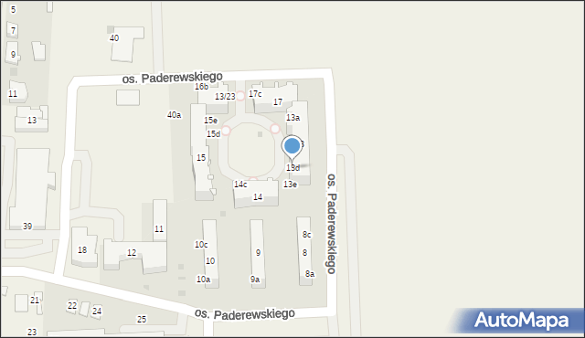 Jawiszowice, Osiedle Paderewskiego Ignacego Jana, 13d, mapa Jawiszowice