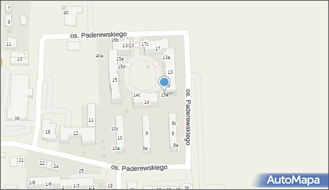 Jawiszowice, Osiedle Paderewskiego Ignacego Jana, 13e, mapa Jawiszowice