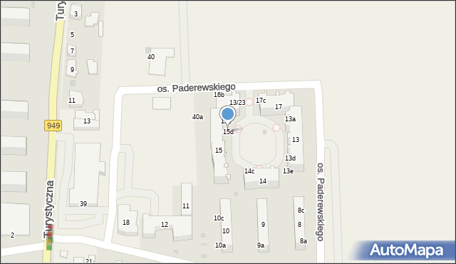 Jawiszowice, Osiedle Paderewskiego Ignacego Jana, 15d, mapa Jawiszowice