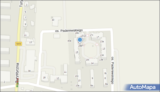 Jawiszowice, Osiedle Paderewskiego Ignacego Jana, 15d, mapa Jawiszowice