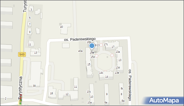 Jawiszowice, Osiedle Paderewskiego Ignacego Jana, 15e, mapa Jawiszowice