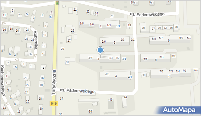 Jawiszowice, Osiedle Paderewskiego Ignacego Jana, 3/5, mapa Jawiszowice