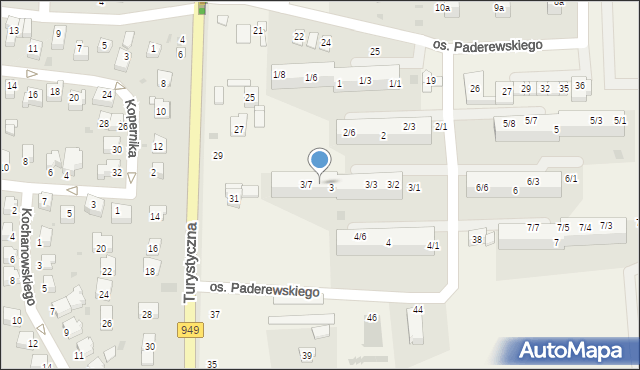 Jawiszowice, Osiedle Paderewskiego Ignacego Jana, 3/6, mapa Jawiszowice