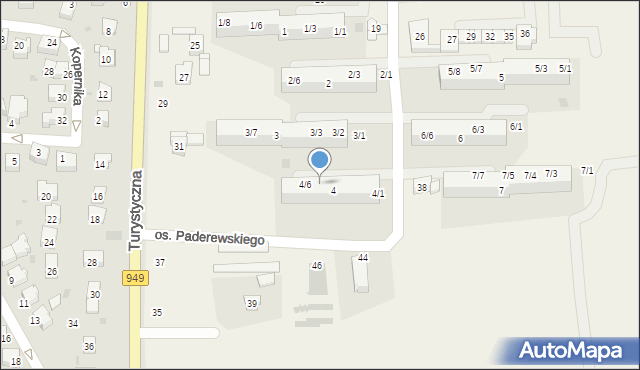 Jawiszowice, Osiedle Paderewskiego Ignacego Jana, 4/5, mapa Jawiszowice