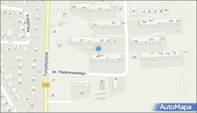 Jawiszowice, Osiedle Paderewskiego Ignacego Jana, 4/6, mapa Jawiszowice