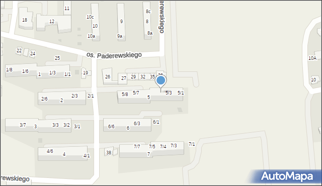 Jawiszowice, Osiedle Paderewskiego Ignacego Jana, 5/4, mapa Jawiszowice