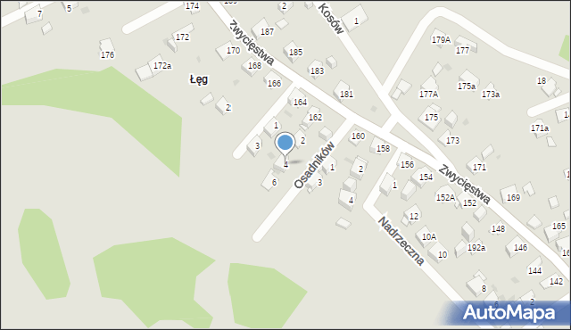 Jaworzno, Osadników, 4, mapa Jaworzno